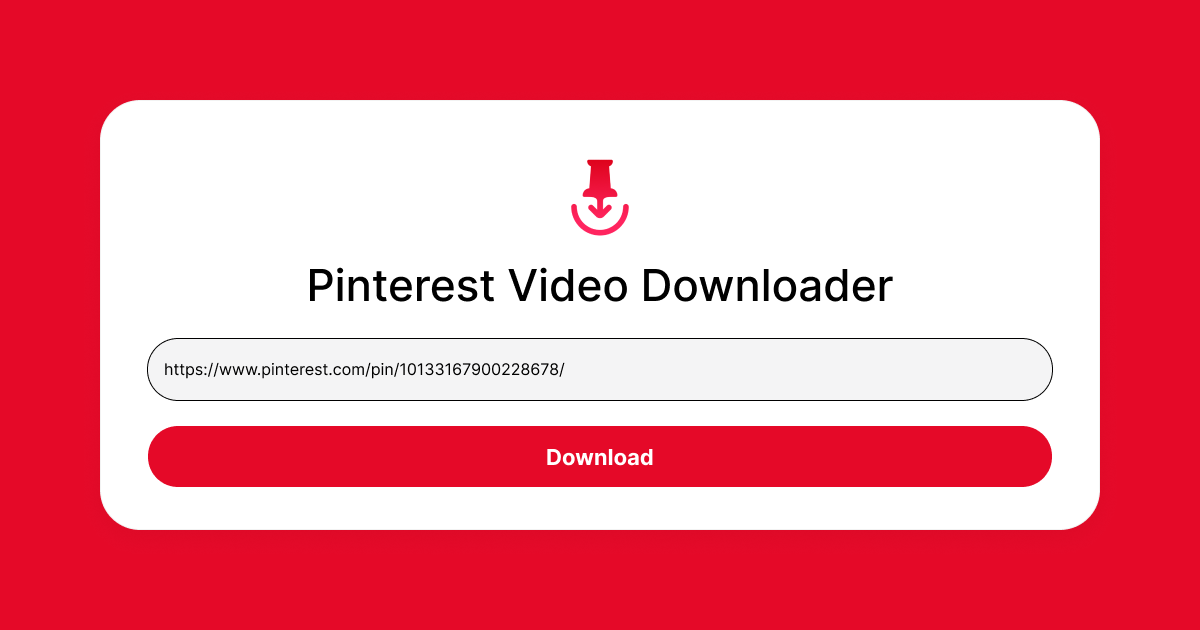 Pinterest Video Downloader - Download Pinterest Videos & Gif's Online